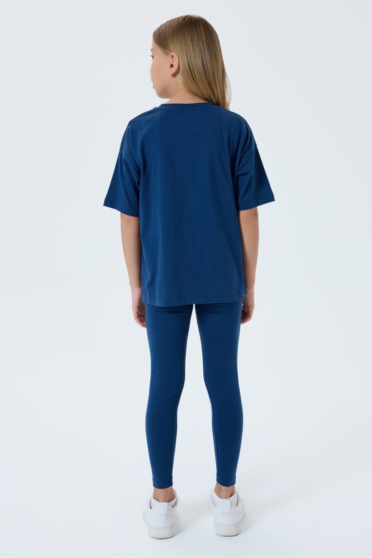 4-15 Yaş Lisanslı Us Polo Assn Kız Çocuk Takım-Lacivert