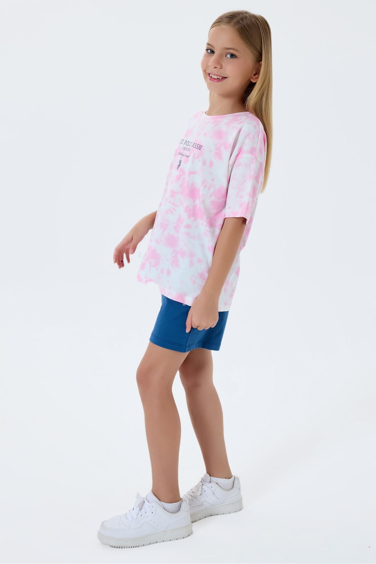 4-15 Yaş Lisanslı Us Polo Assn Kız Çocuk Takım-Pembe