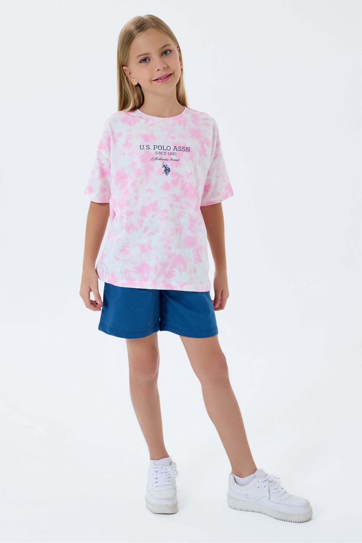 4-15 Yaş Lisanslı Us Polo Assn Kız Çocuk Takım-Pembe