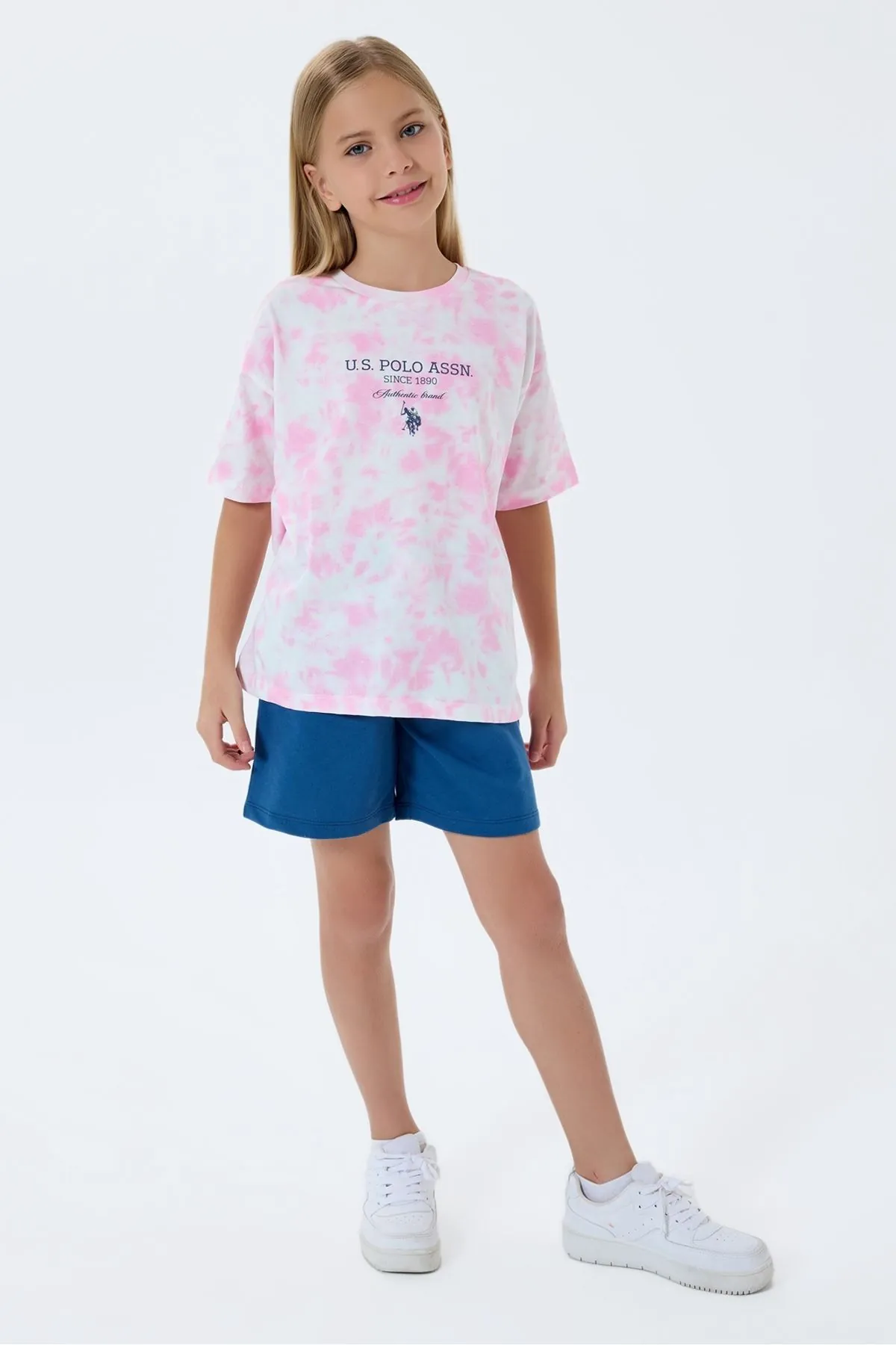 4-15 Yaş Lisanslı Us Polo Assn Kız Çocuk Takım-Pembe