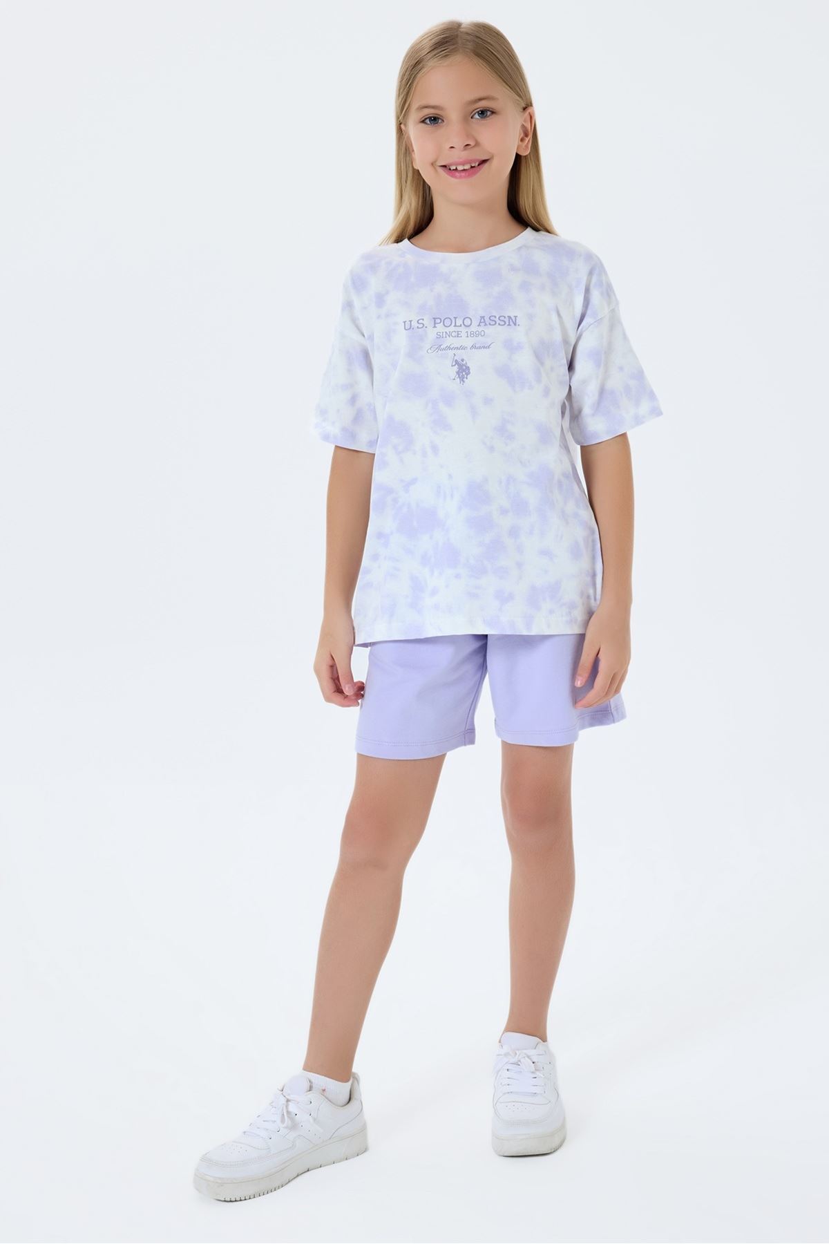 4-15 Yaş Lisanslı Us Polo Assn Kız Çocuk Takım-Lila