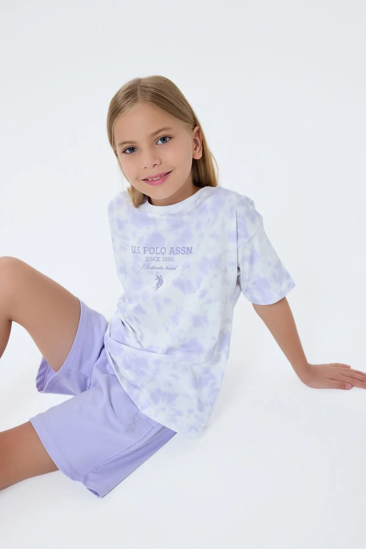 4-15 Yaş Lisanslı Us Polo Assn Kız Çocuk Takım-Lila