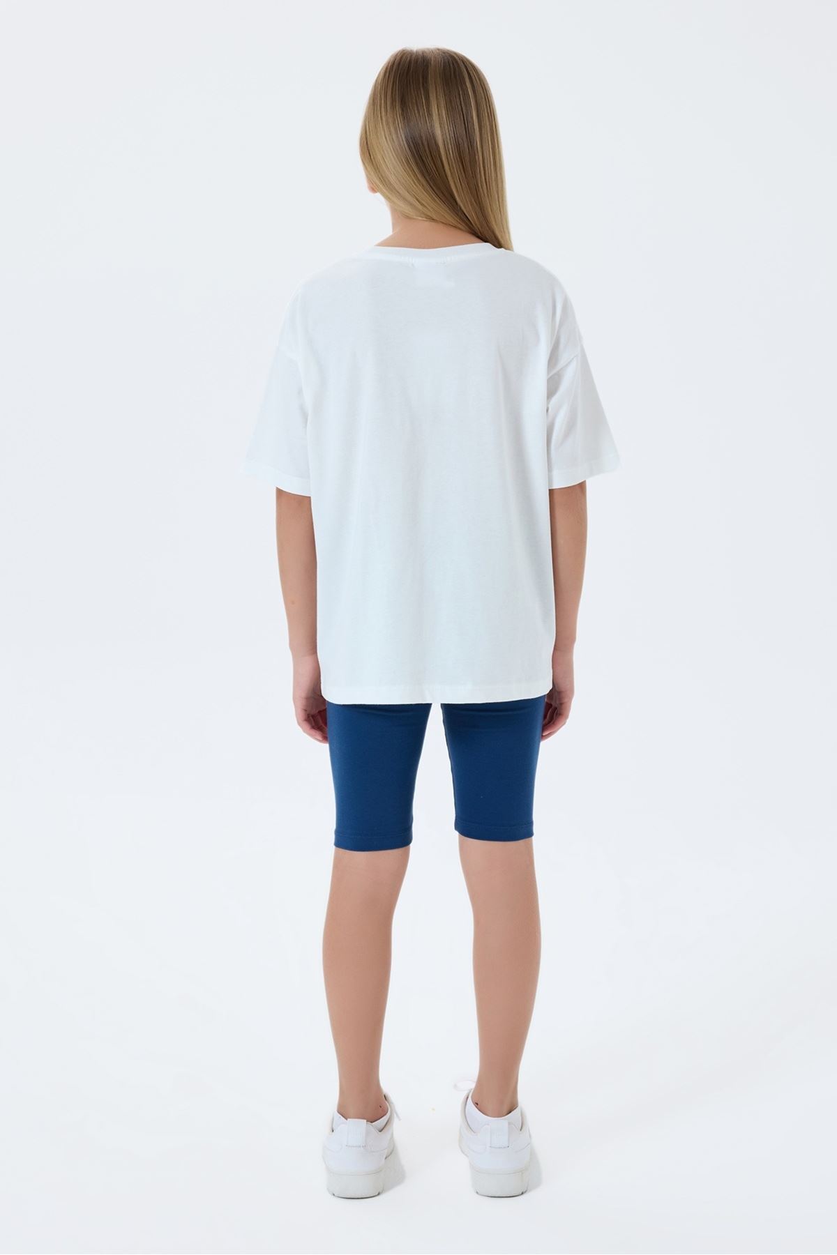 4-15 Yaş Lisanslı Us Polo Assn Kız Çocuk Takım-Ekru