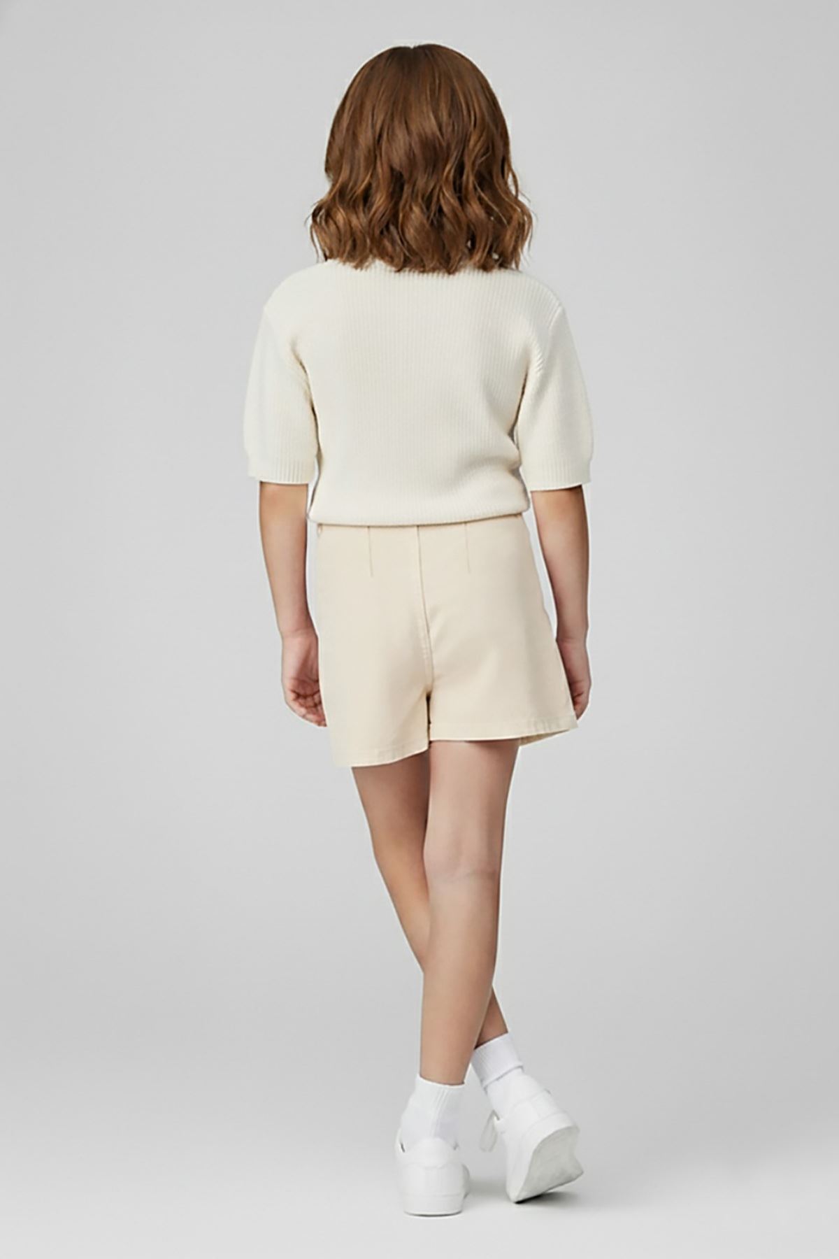 4-9 Yaş Mia Girls Kız Çocuk Şort Etek-Bej