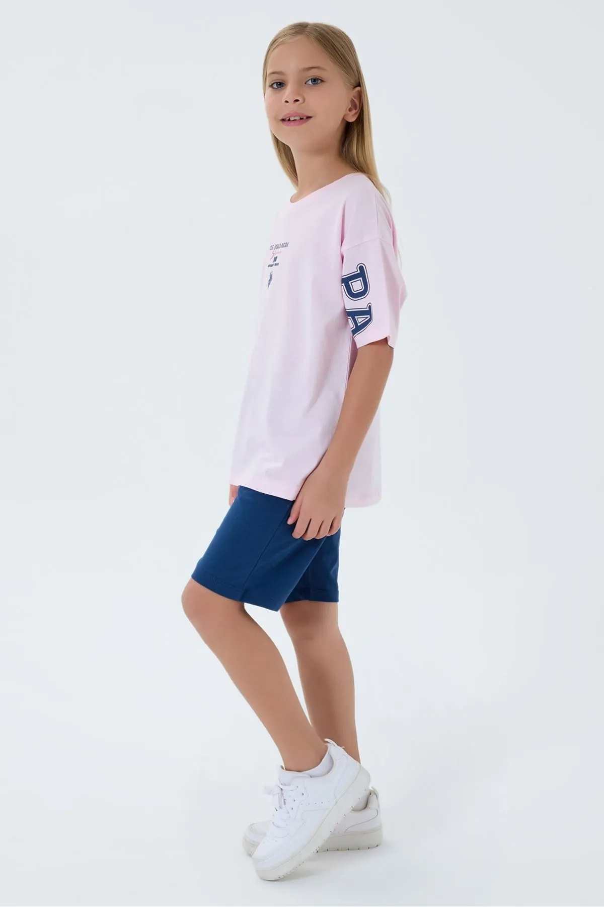 4-15 Yaş Lisanslı Us Polo Assn Kız Çocuk Takım-Lila