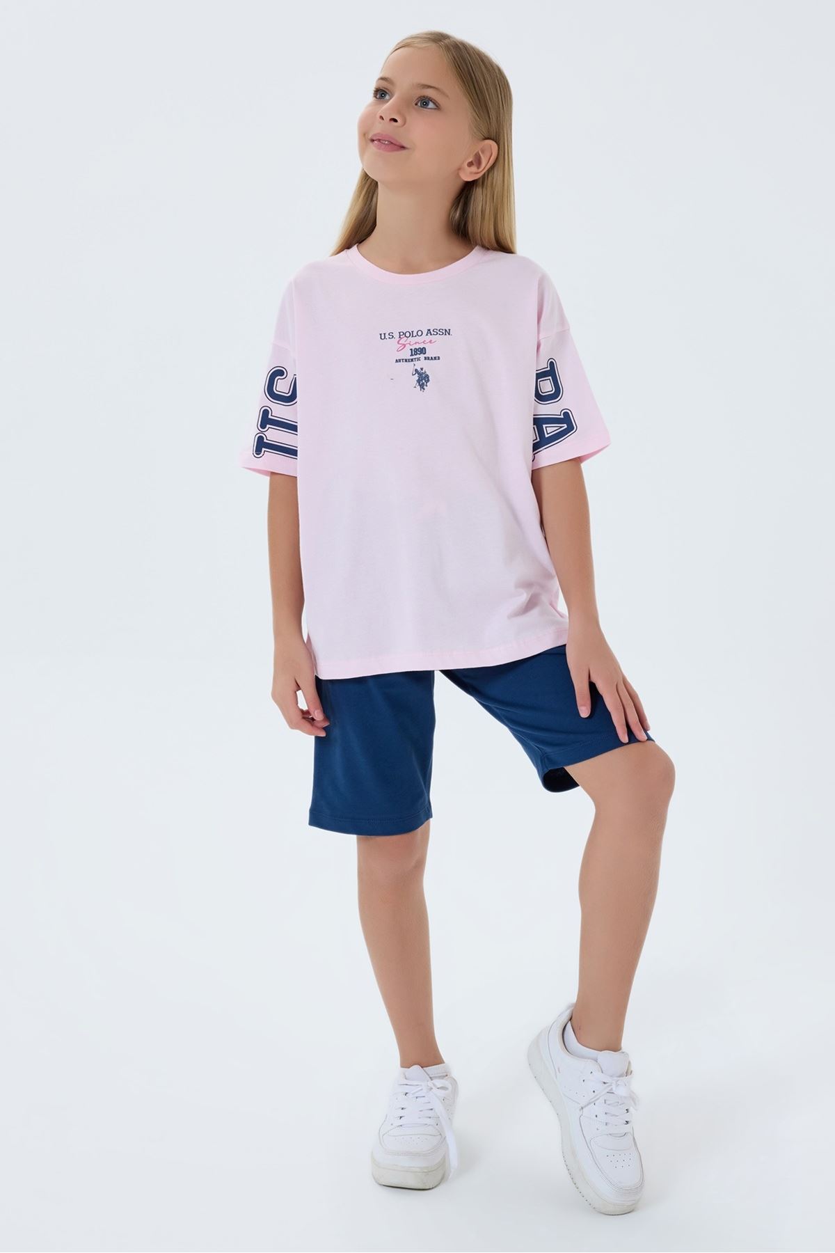 4-15 Yaş Lisanslı Us Polo Assn Kız Çocuk Takım-Lila