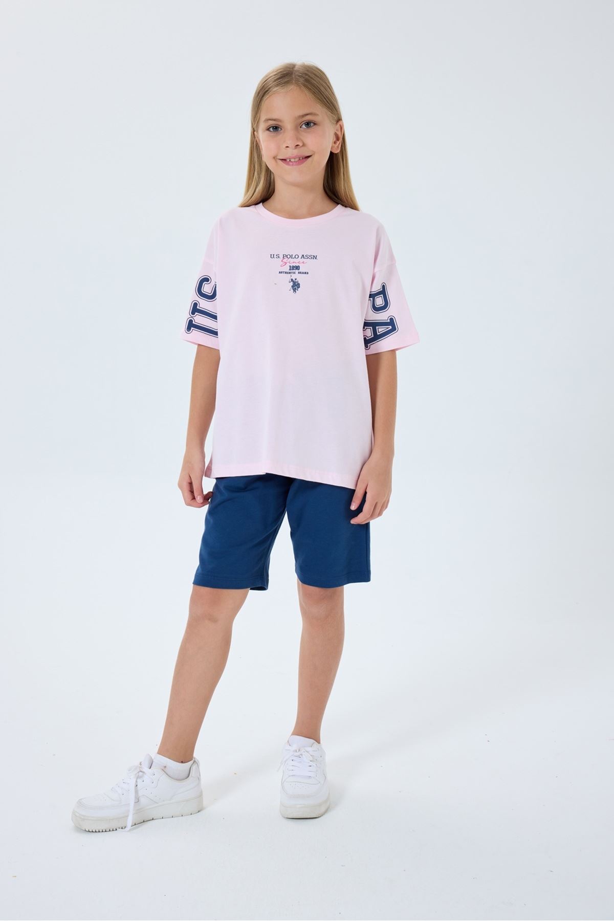 4-15 Yaş Lisanslı Us Polo Assn Kız Çocuk Takım-Lila