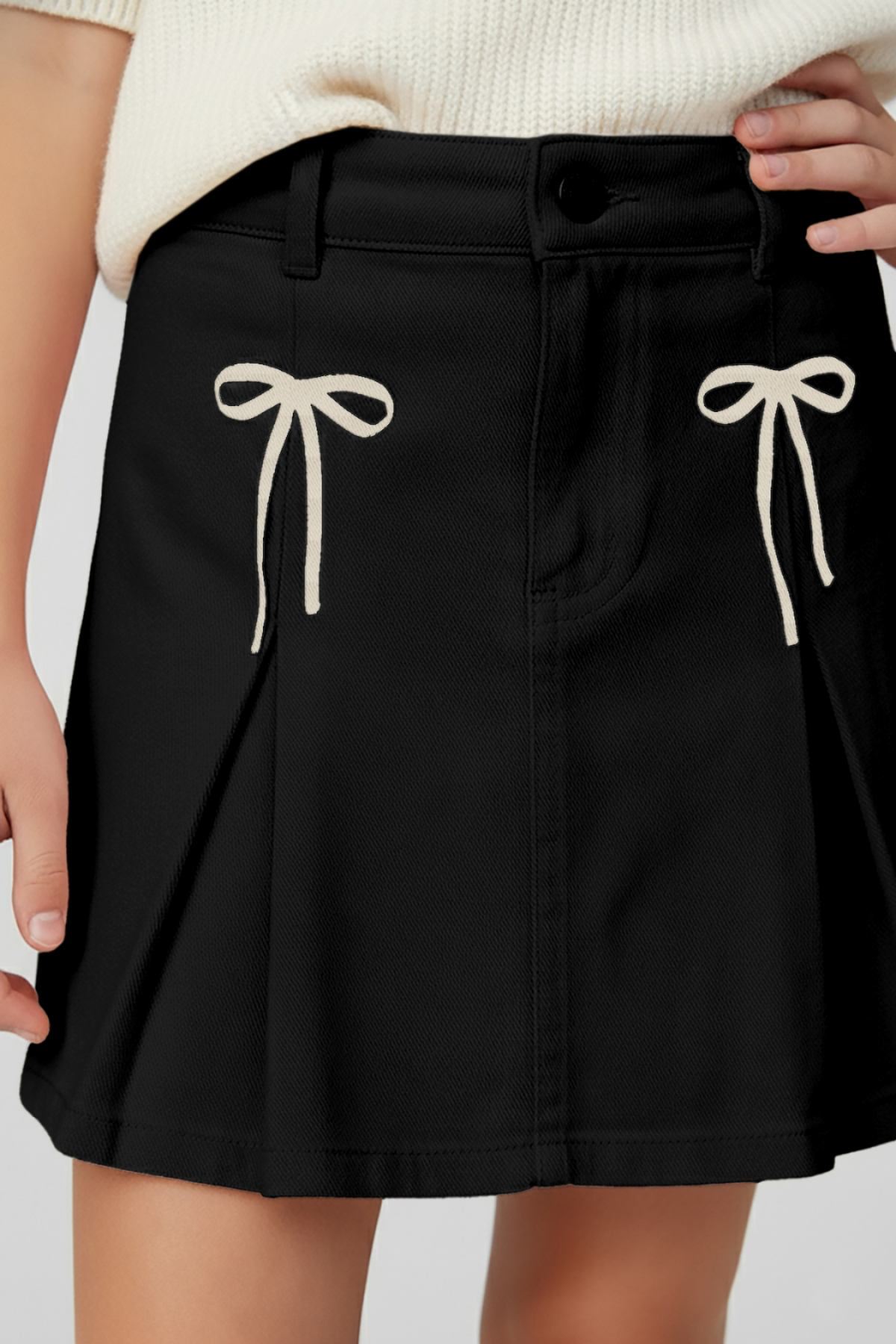 4-9 Yaş Mia Girls Kız Çocuk Şort Etek-Siyah