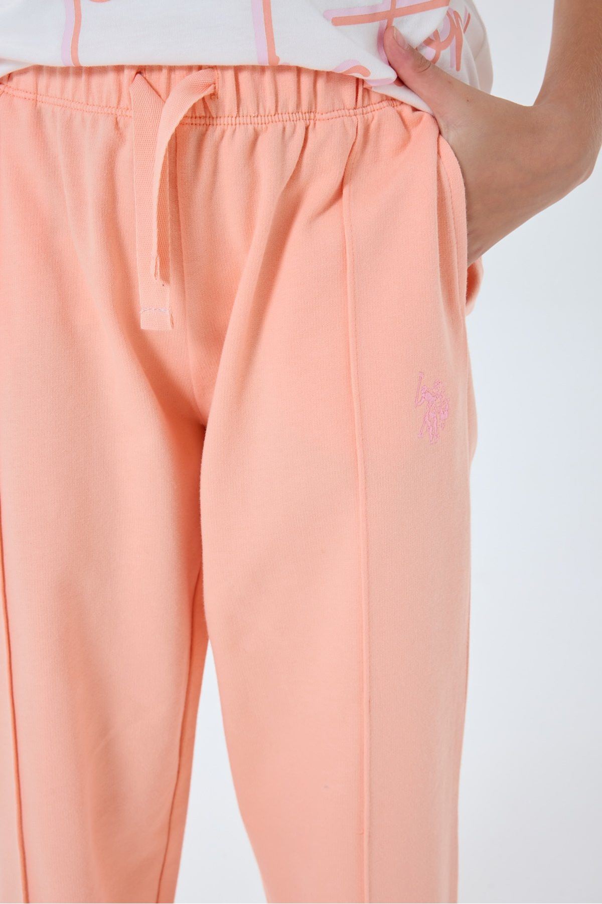 4-15 Yaş Lisanslı Us Polo Assn Kız Çocuk Takım-Somon