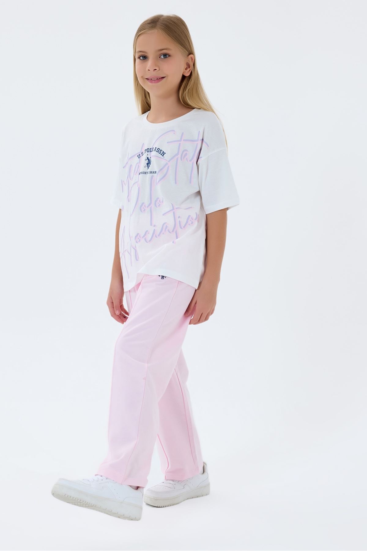 4-15 Yaş Lisanslı Us Polo Assn Kız Çocuk Takım-Lila