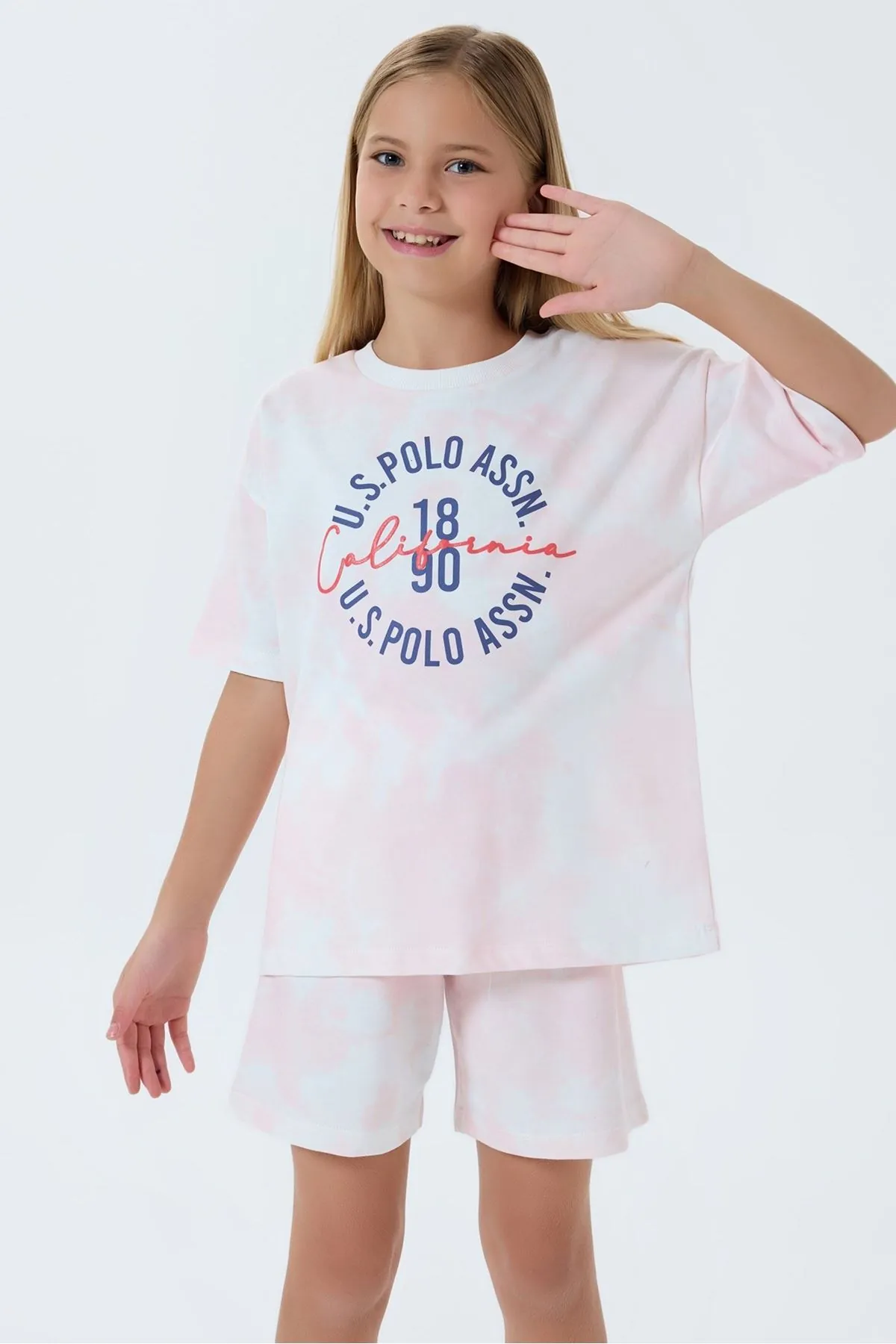 4-15 Yaş Lisanslı Us Polo Assn Kız Çocuk Takım-Mercan