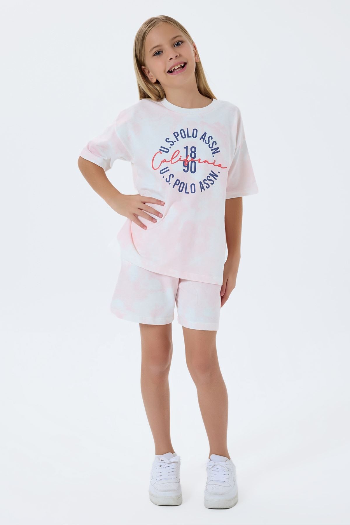 4-15 Yaş Lisanslı Us Polo Assn Kız Çocuk Takım-Mercan