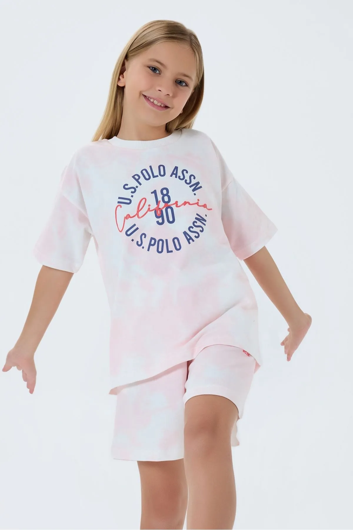 4-15 Yaş Lisanslı Us Polo Assn Kız Çocuk Takım-Mercan
