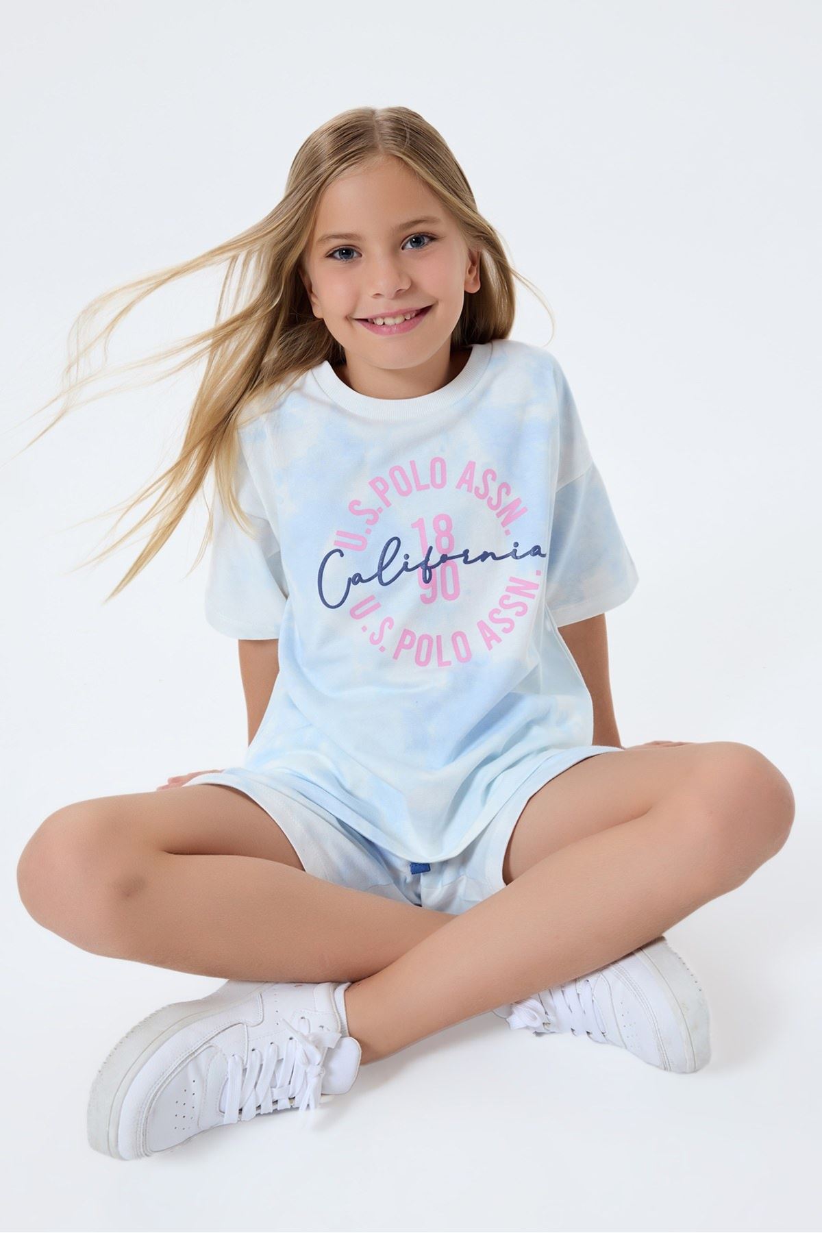 4-15 Yaş Lisanslı Us Polo Assn Kız Çocuk Takım-Mavi