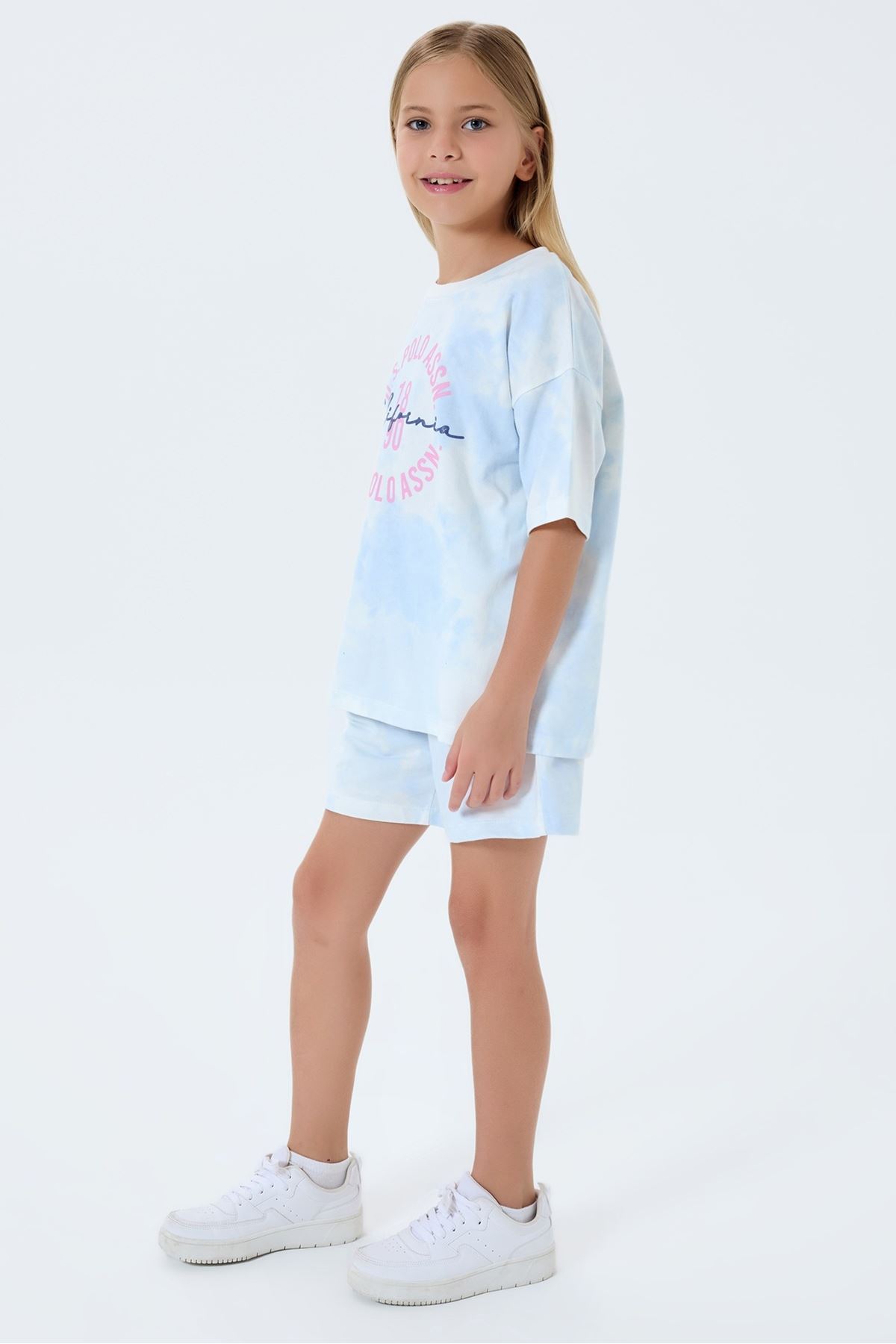 4-15 Yaş Lisanslı Us Polo Assn Kız Çocuk Takım-Mavi