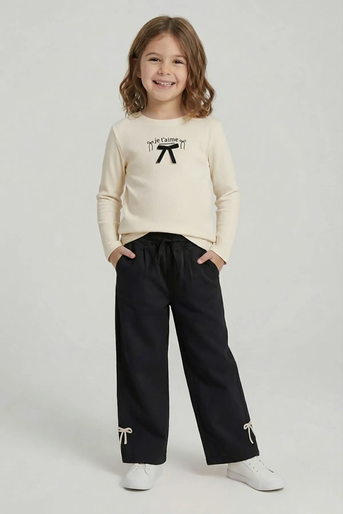 4-9 Yaş Mia Girls Kız Çocuk Sweat-Krem