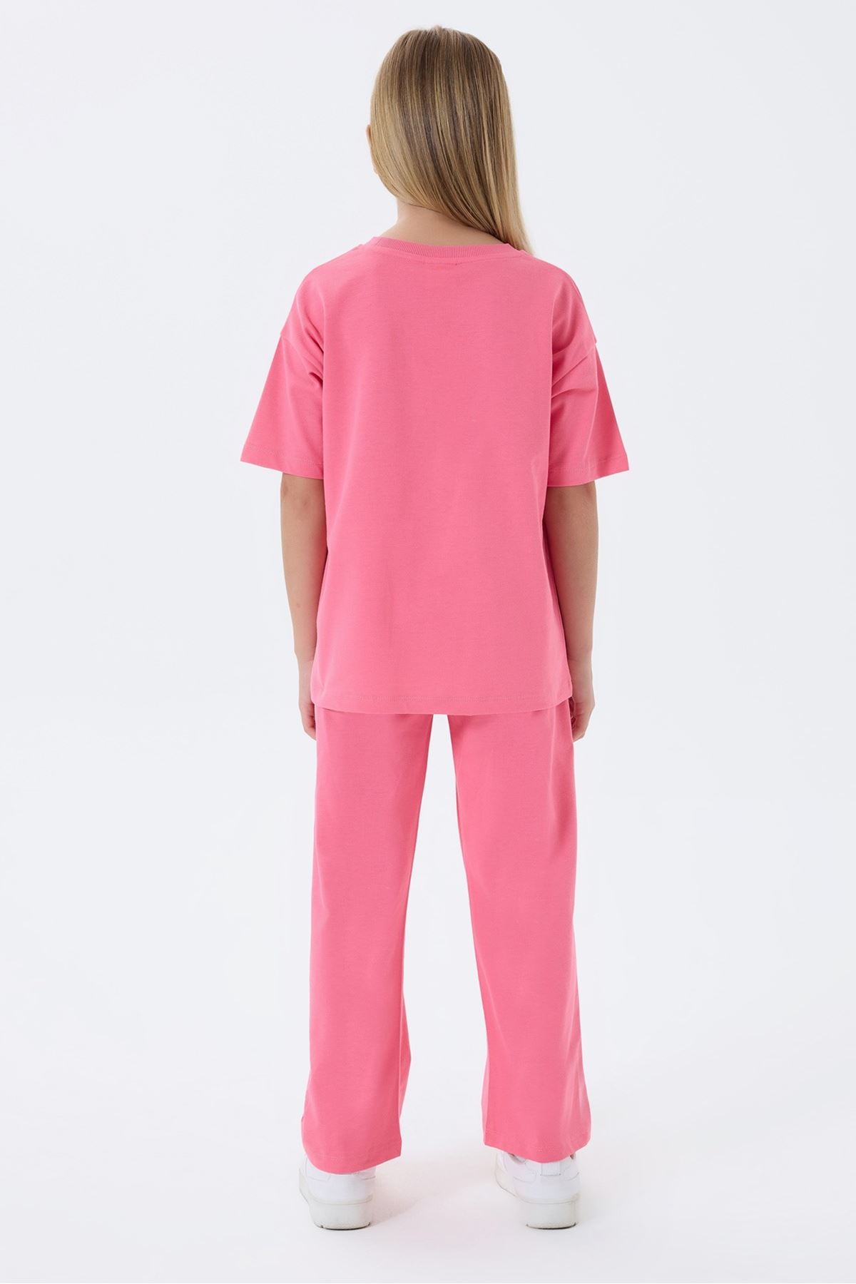 4-15 Yaş Lisanslı Us Polo Assn Kız Çocuk Takım-Pembe