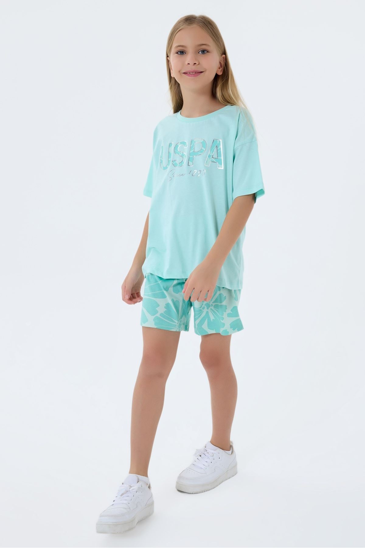 4-15 Yaş Lisanslı Us Polo Assn Kız Çocuk Takım-Nil