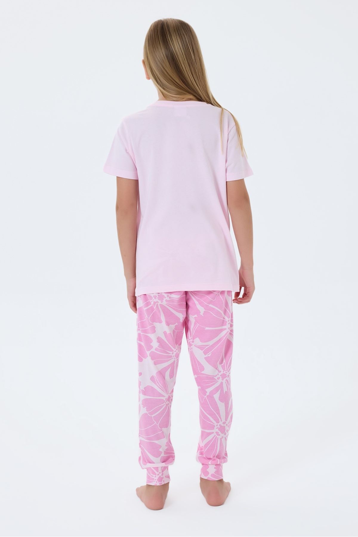 4-15 Yaş Lisanslı Us Polo Assn Kız Çocuk Takım-Pembe