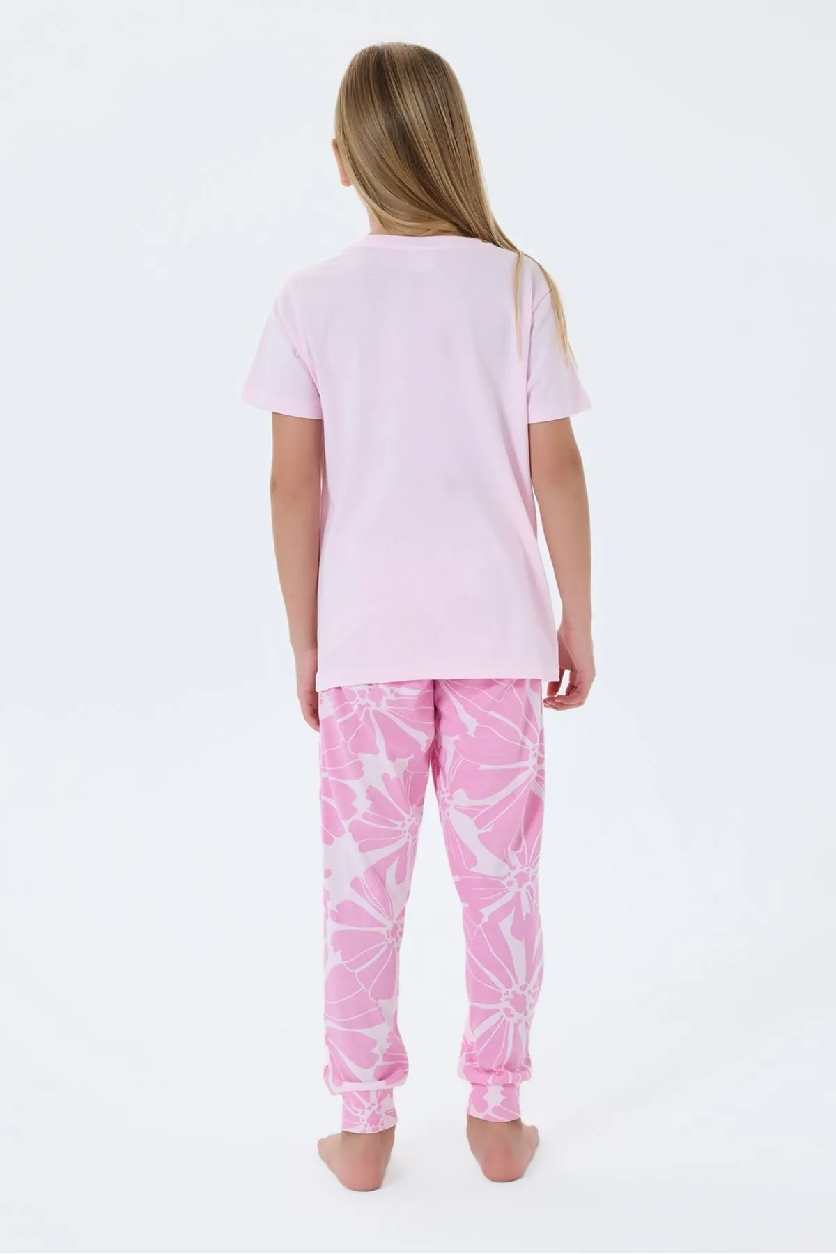 4-15 Yaş Lisanslı Us Polo Assn Kız Çocuk Takım-Pembe