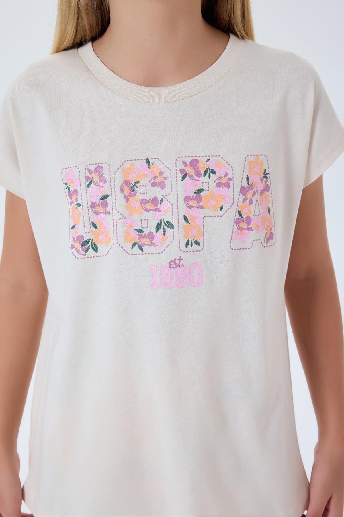 4-15 Yaş Lisanslı Us Polo Assn Kız Çocuk Takım-Latte