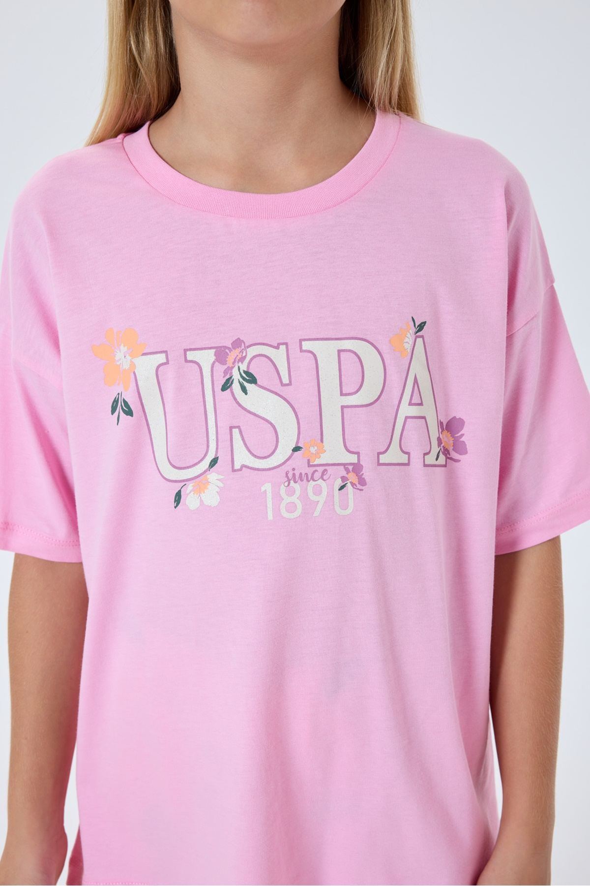 4-15 Yaş Lisanslı Us Polo Assn Kız Çocuk Takım-Pembe