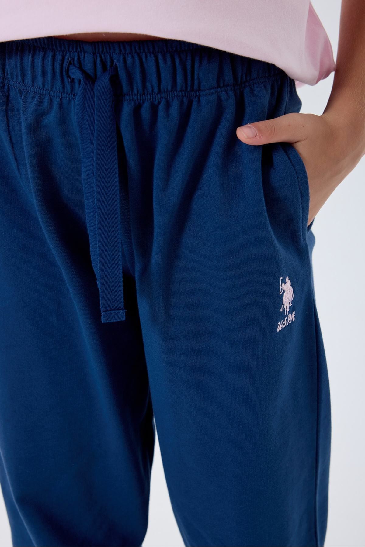 4-15 Yaş Lisanslı Us Polo Assn Kız Çocuk Takım-Pembe