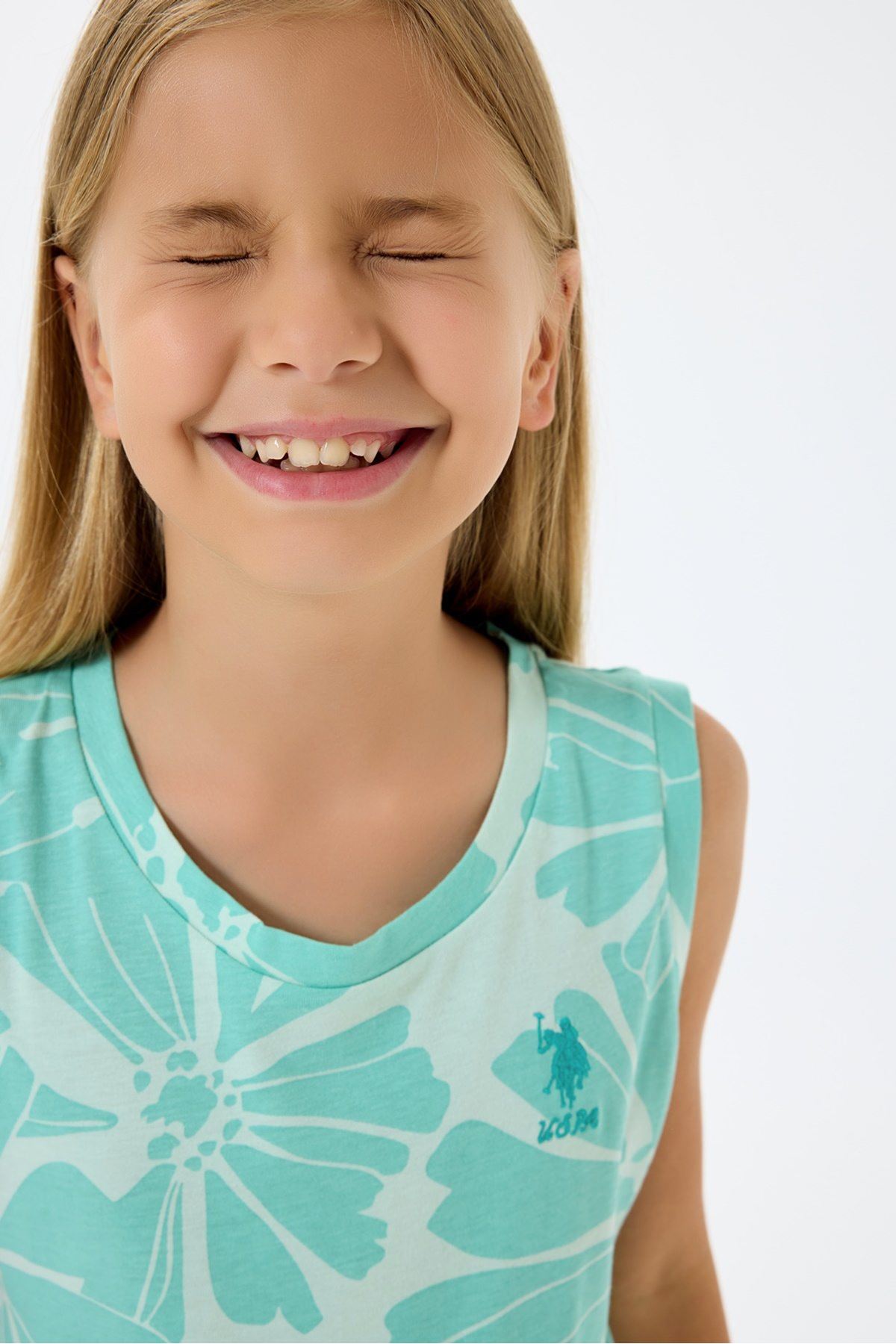 4-9 Yaş Lisanslı Us Polo Assn Kız Çocuk Elbise-Nil