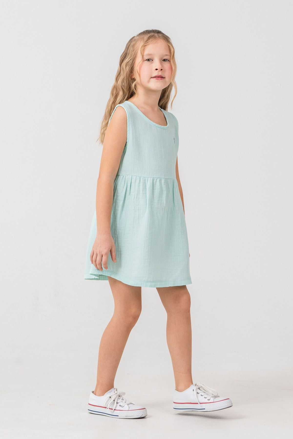 4-9 Yaş Lisanslı Us Polo Assn Kız Çocuk Elbise-Nil