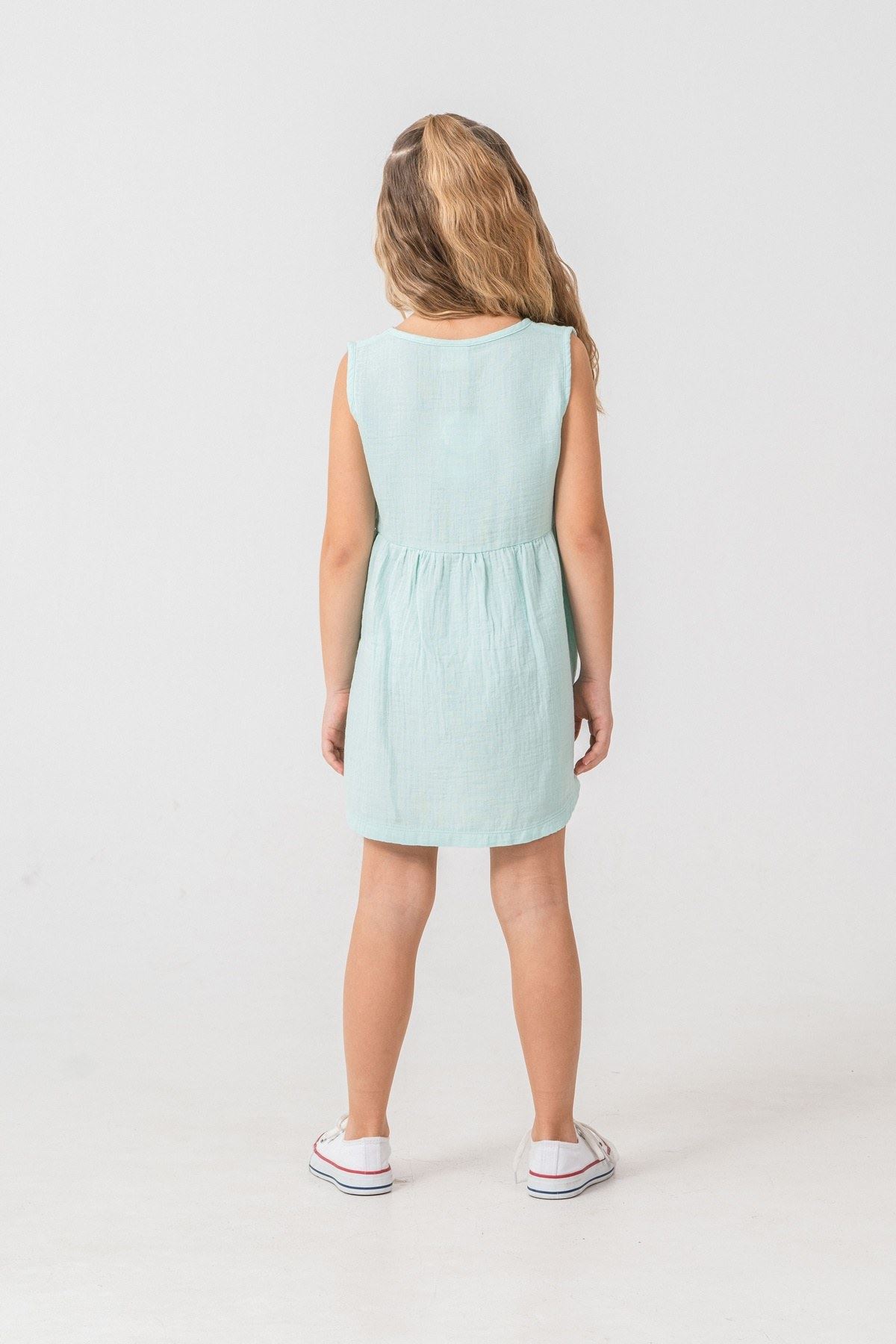 4-9 Yaş Lisanslı Us Polo Assn Kız Çocuk Elbise-Nil