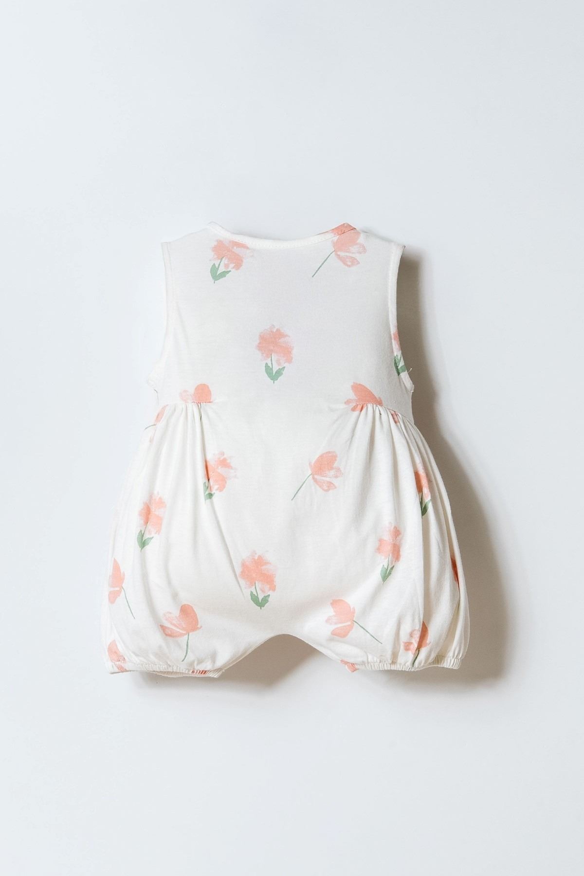 3-24 Ay Lisanslı Us Polo Assn Kız Bebek Tulum-Ekru