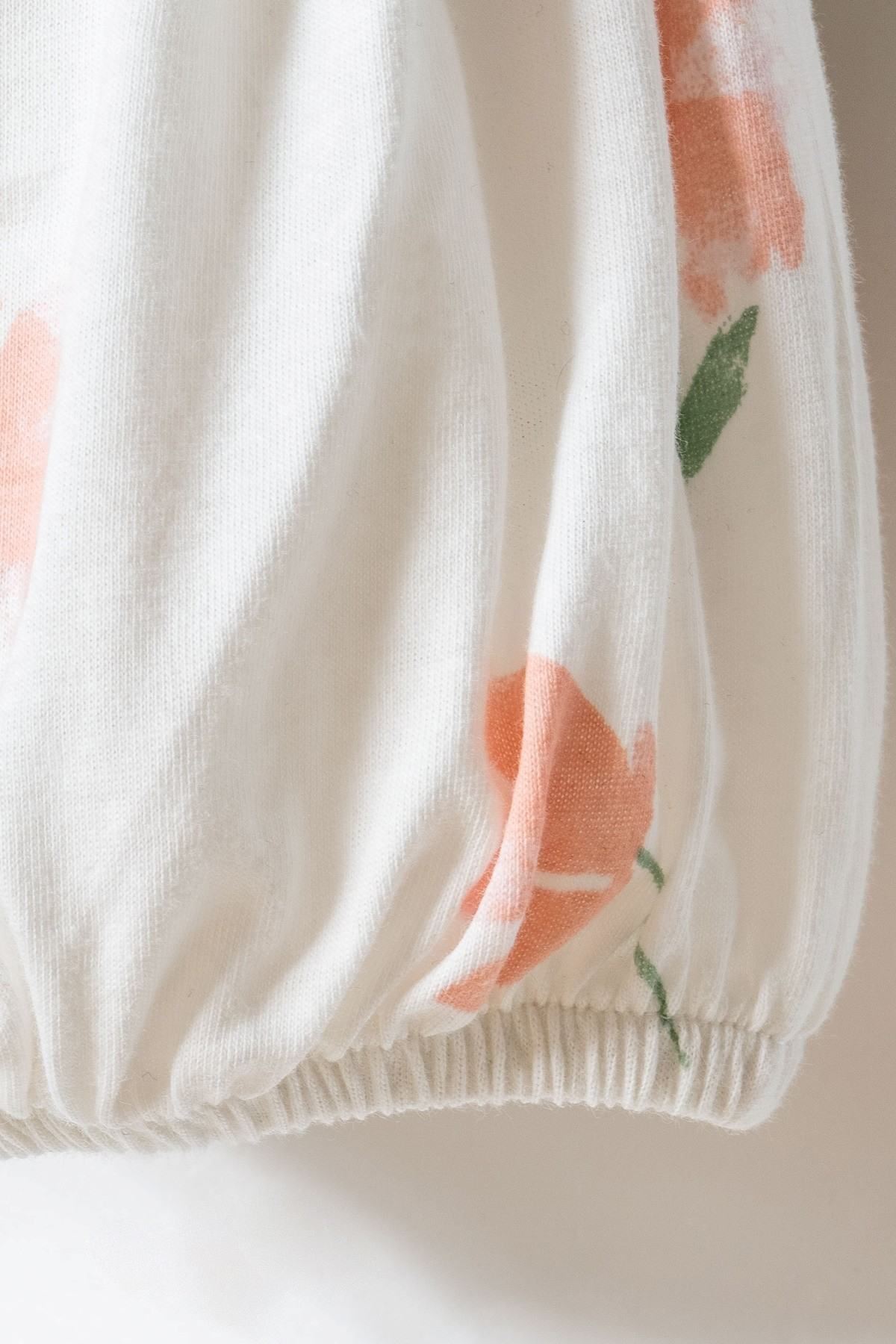 3-24 Ay Lisanslı Us Polo Assn Kız Bebek Tulum-Ekru