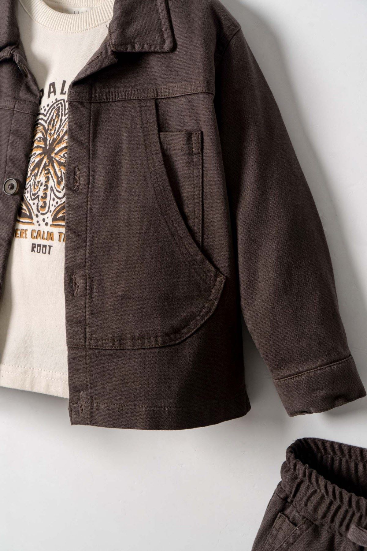 1-4 Yaş Ocean Milo Erkek Çocuk 3'Lü Takım-Latte