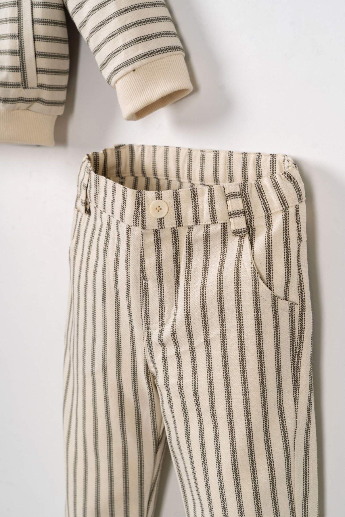 1-4 Yaş Crown Noah Erkek Çocuk 3'Lü Takım-Haki