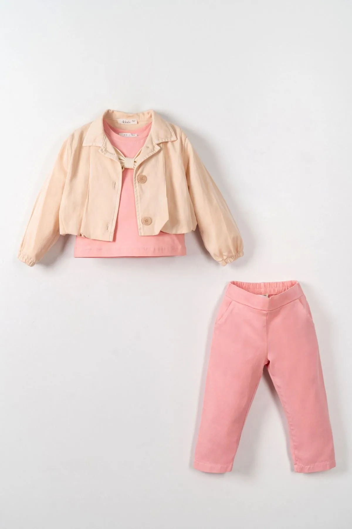 1-4 Yaş Mia Deluxe Kız Çocuk 3'Lü Takım-Pembe