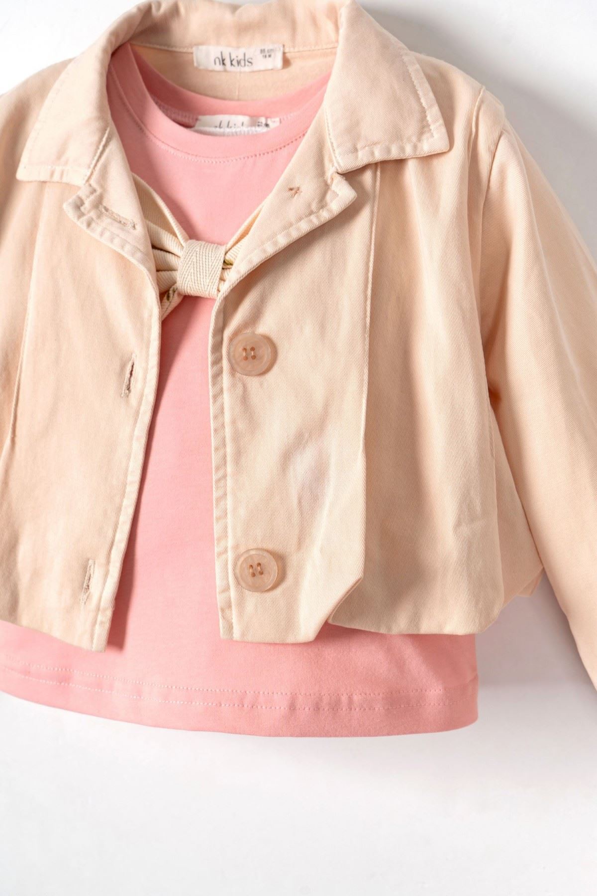 1-4 Yaş Mia Deluxe Kız Çocuk 3'Lü Takım-Pembe