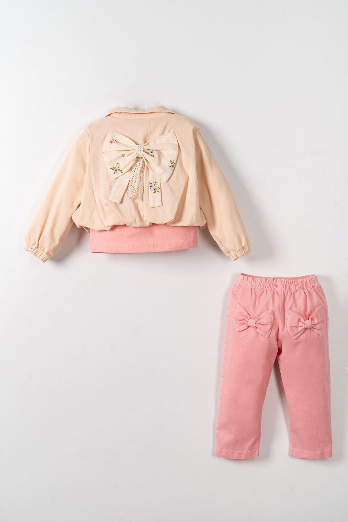 1-4 Yaş Mia Deluxe Kız Çocuk 3'Lü Takım-Pembe