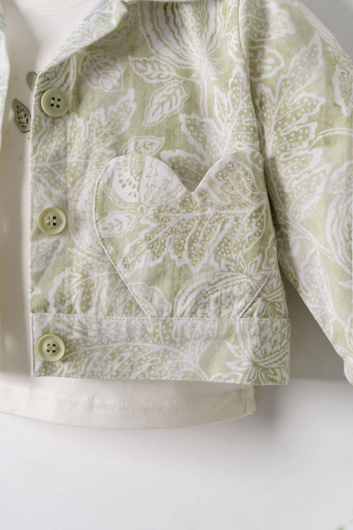 1-4 Yaş Arya Belle Kız Çocuk 3'Lü Takım-Yeşil