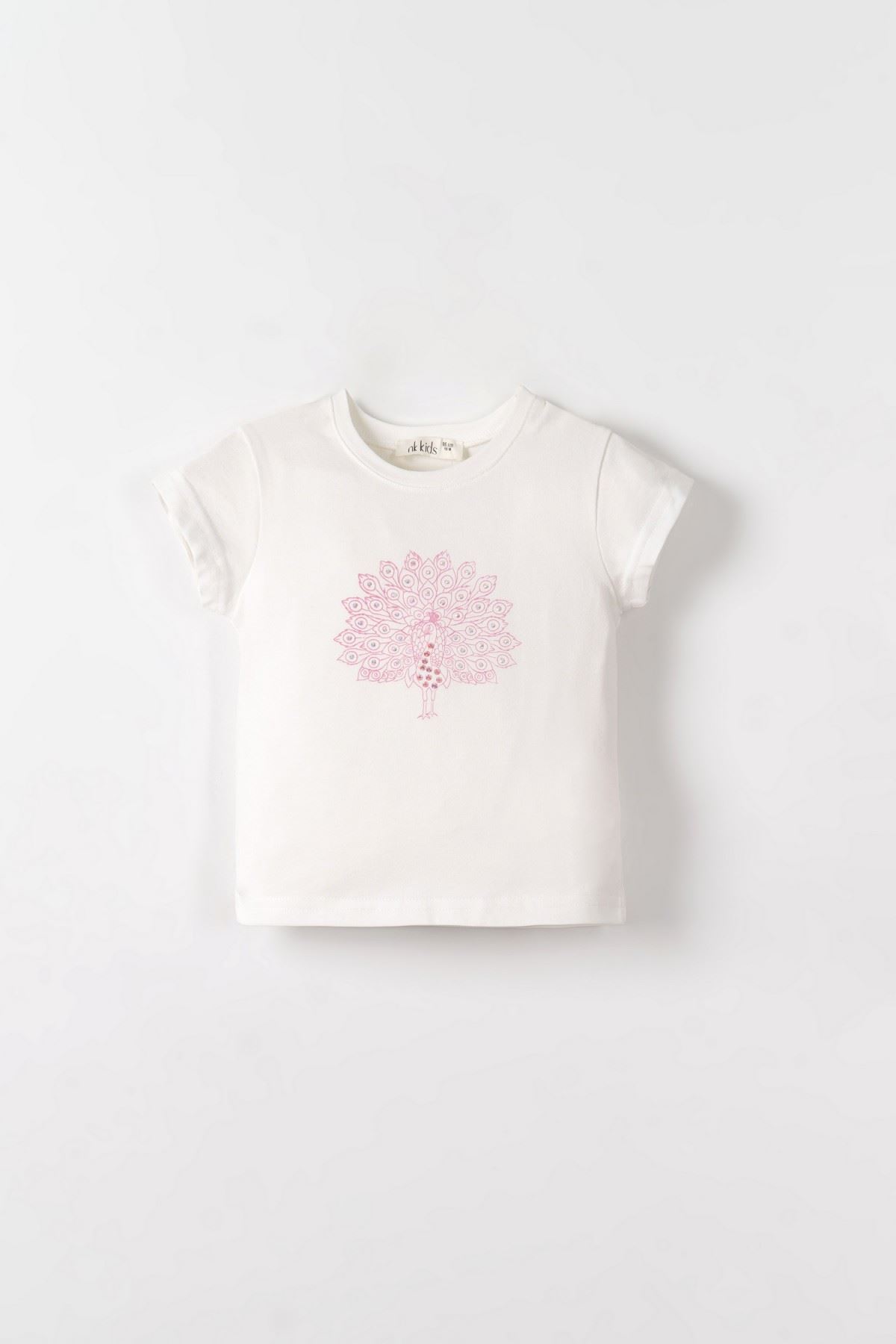 1-4 Yaş Arya Belle Kız Çocuk 3'Lü Takım-Pudra