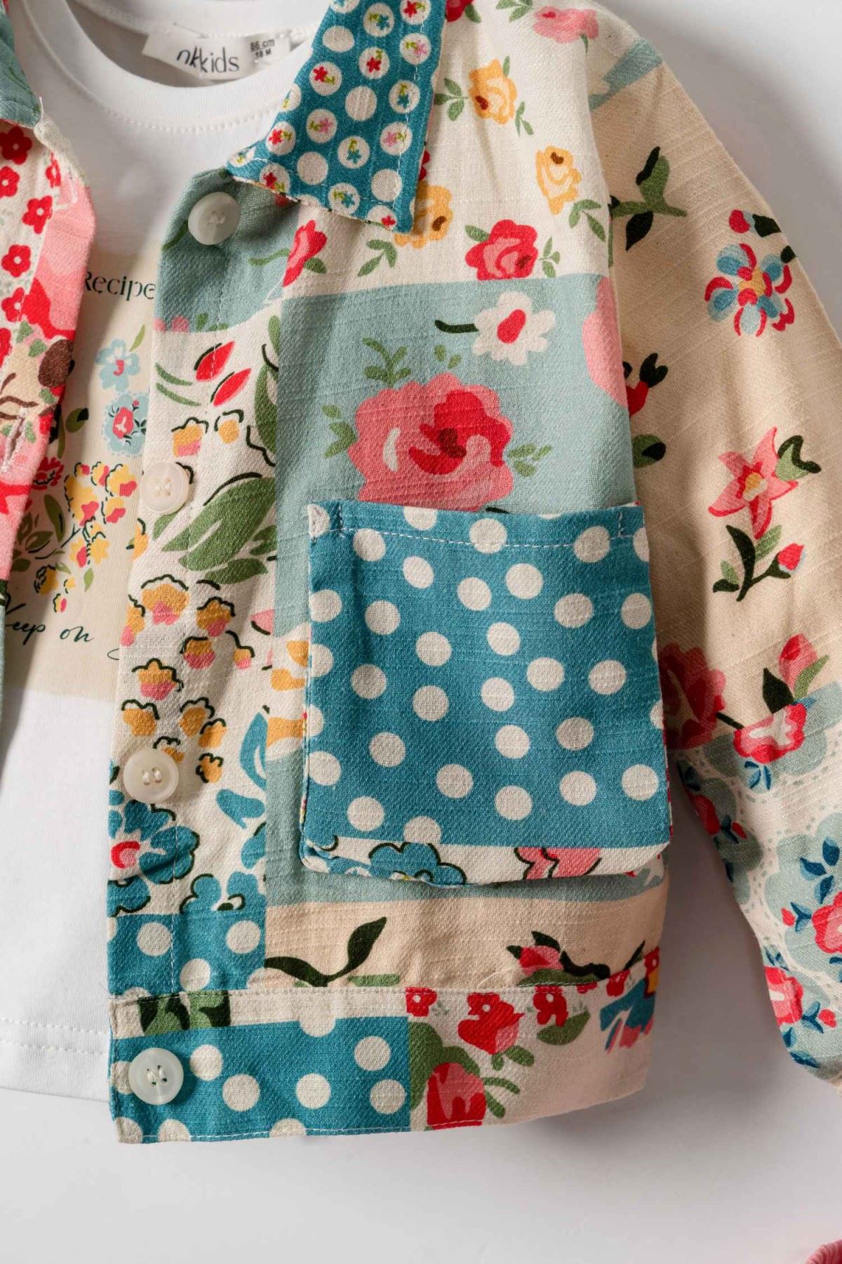 1-4 Yaş Sugar Mia Kız Çocuk 3'Lü Takım-Latte