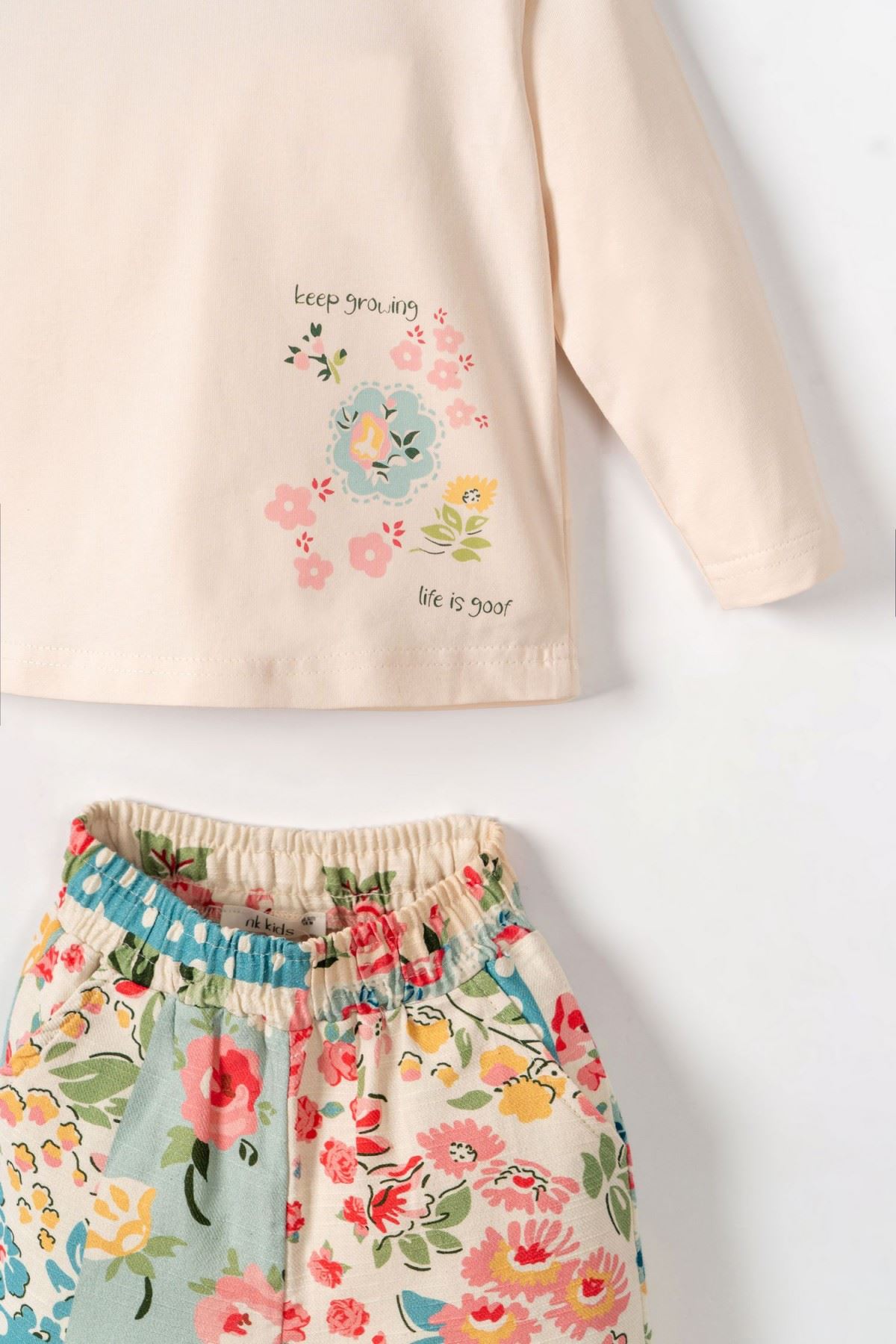 1-4 Yaş Mila Bloom Kız Çocuk Takım-Latte