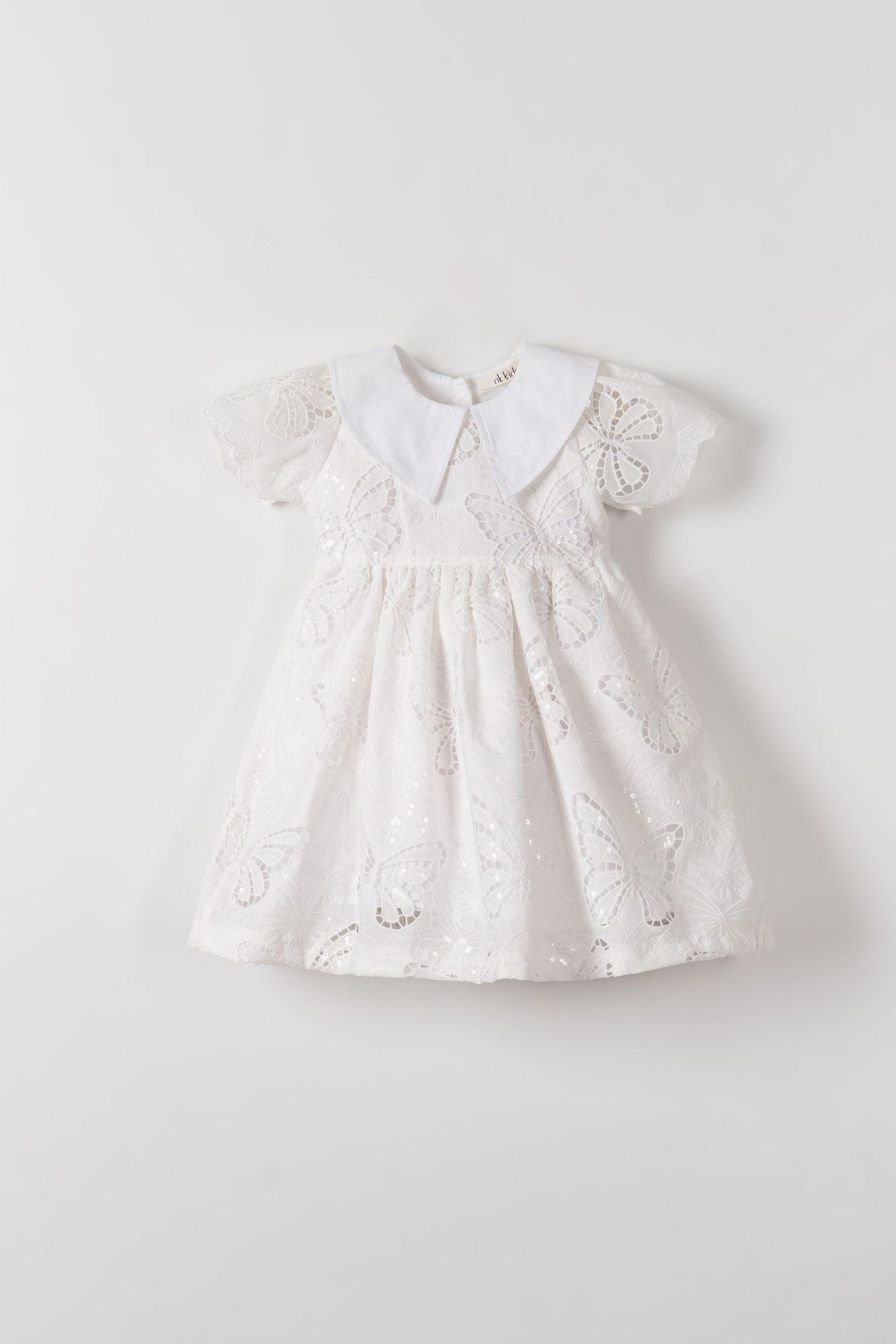 1-4 Yaş Angel Mia Kız Çocuk Elbise-Ekru
