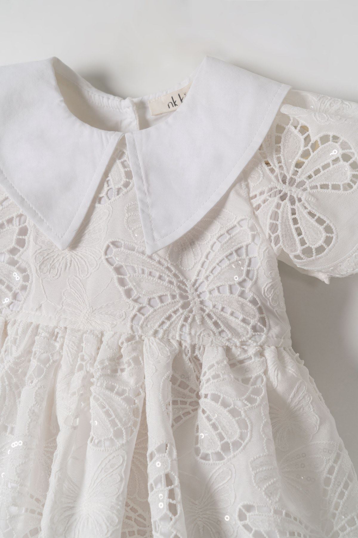 1-4 Yaş Angel Mia Kız Çocuk Elbise-Ekru