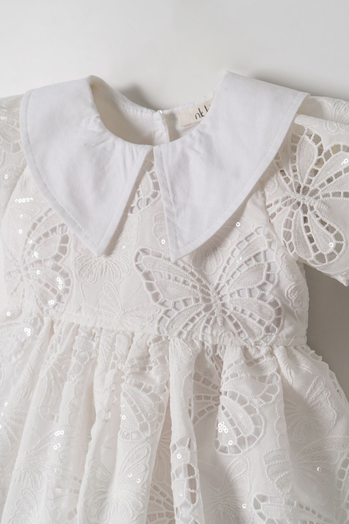 1-4 Yaş Angel Mia Kız Çocuk Elbise-Ekru