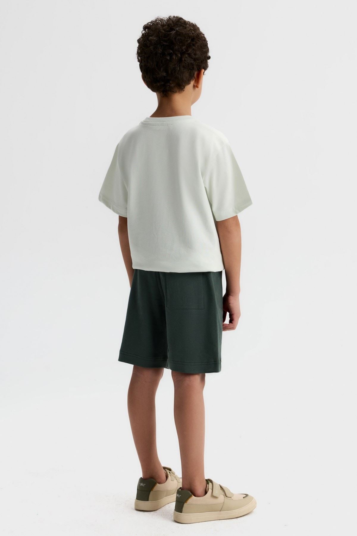 4-8 Yaş Hello Fun Erkek Çocuk Takım-Ekru