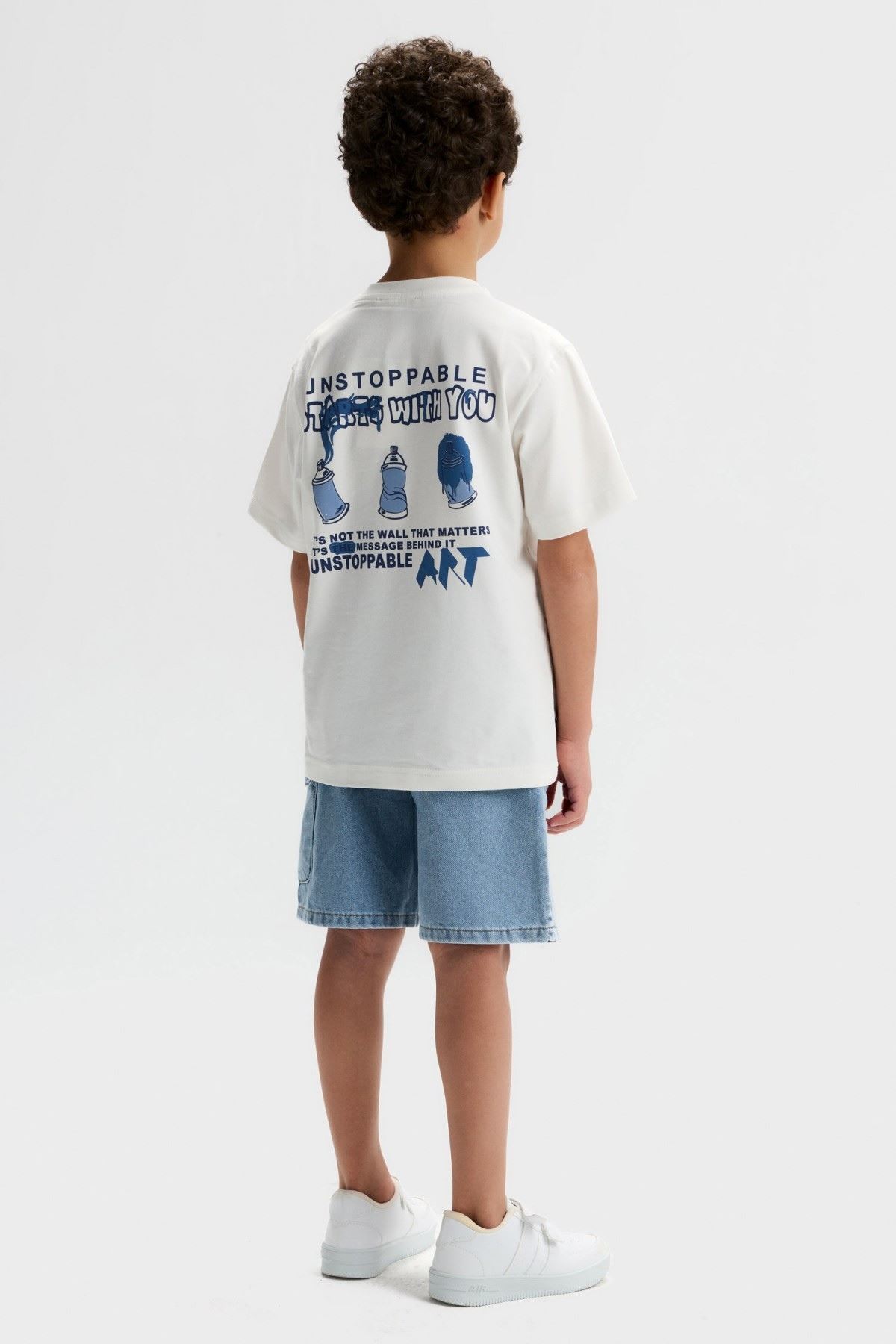 4-8 Yaş Oscar Start Erkek Çocuk Takım-Ekru