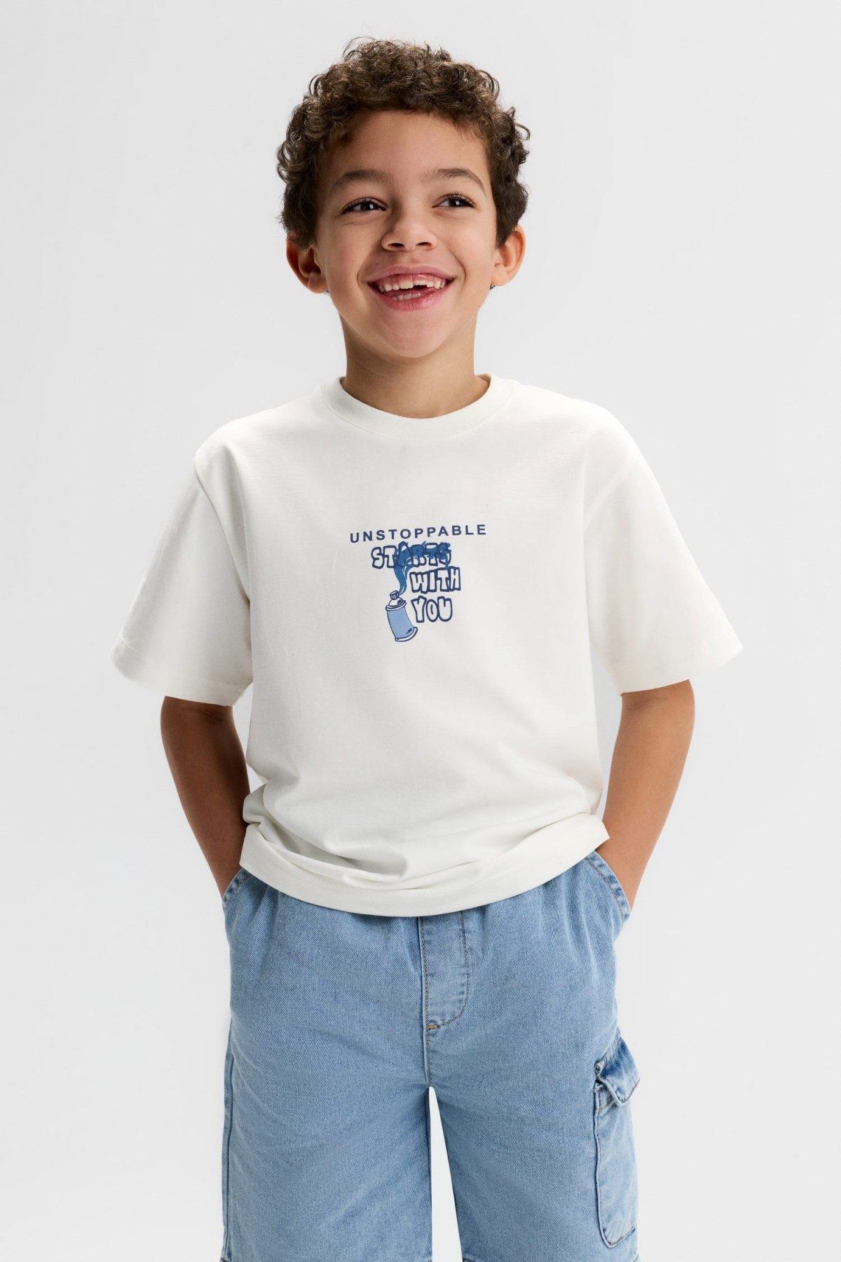 4-8 Yaş Oscar Start Erkek Çocuk Takım-Ekru