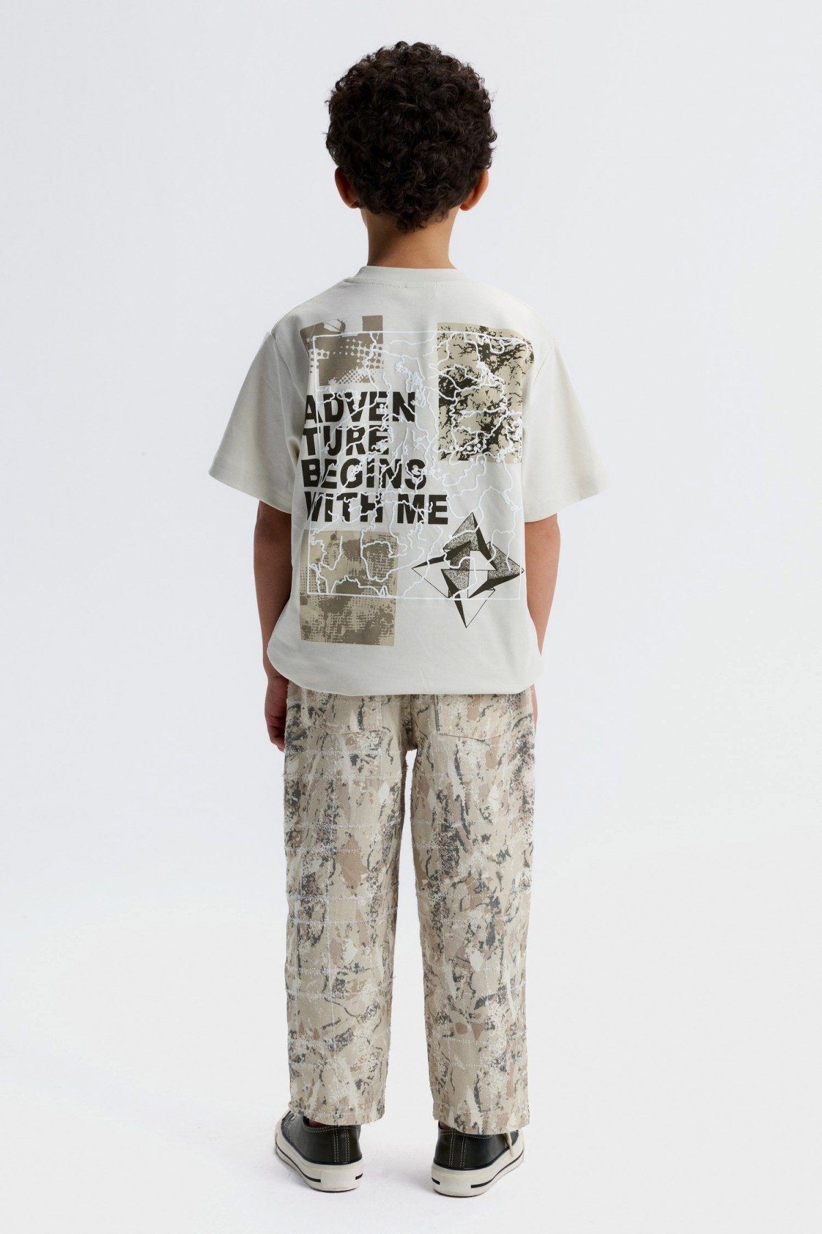 4-8 Yaş Nepal Costa Erkek Çocuk Takım-Latte