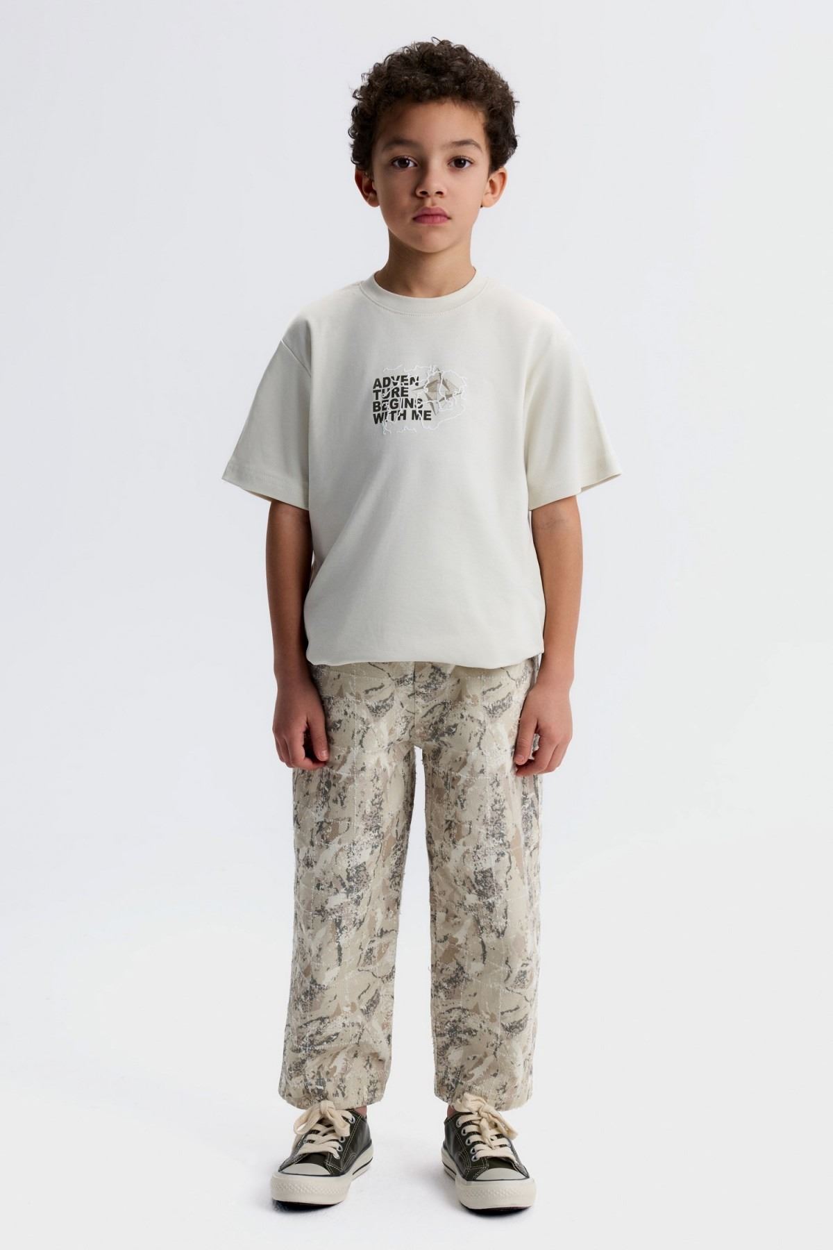 4-8 Yaş Nepal Costa Erkek Çocuk Takım-Latte