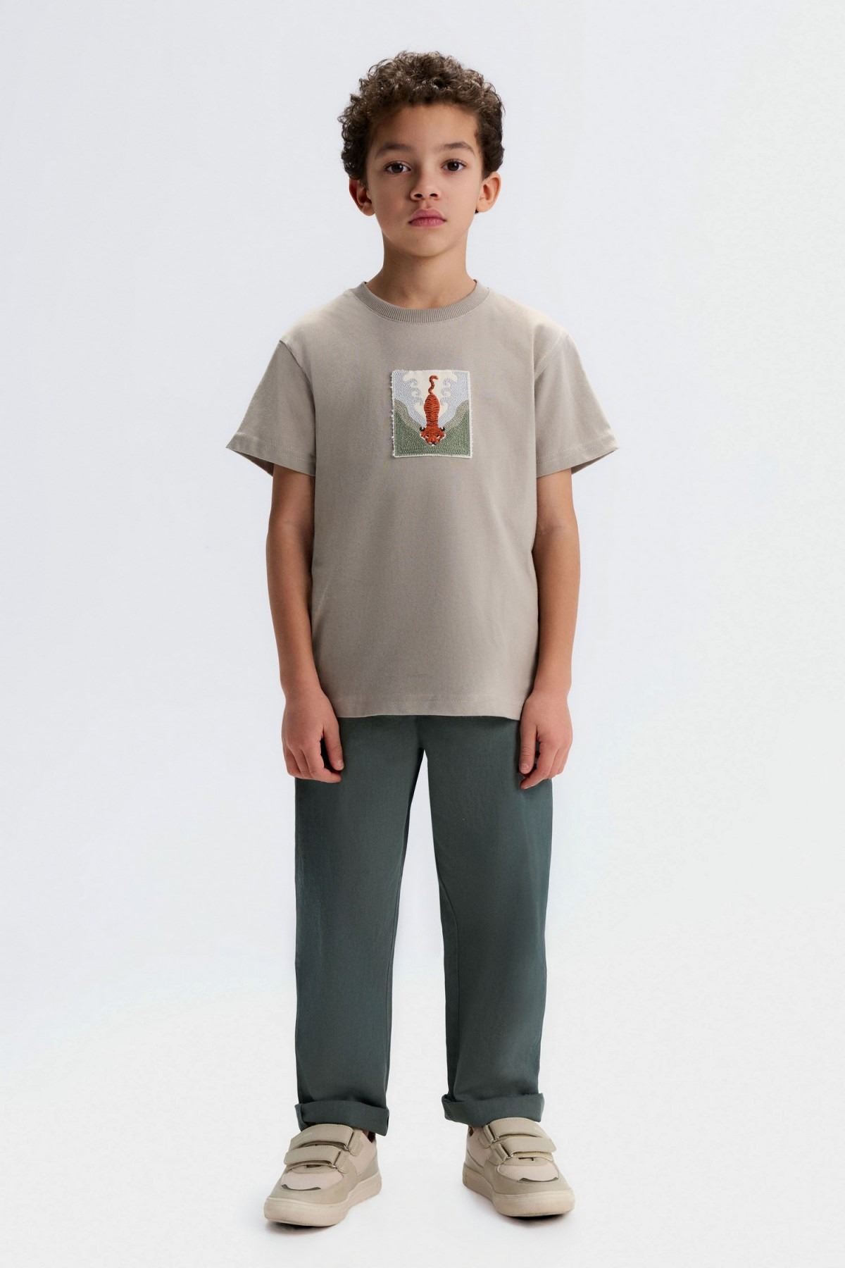 4-8 Yaş Space Fox Erkek Çocuk 3'Lü Takım-Latte